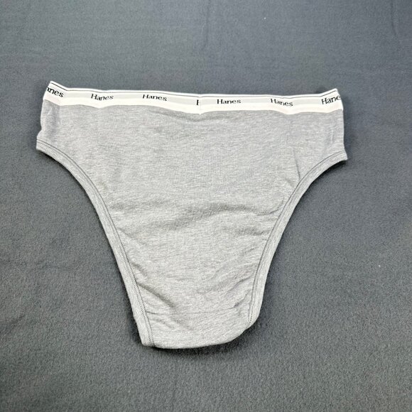 Hanes Women's Size Medium Panty Hi Leg Originals Gray New With Tags - Picture 2 of 8